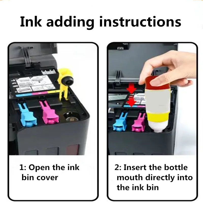 104 Premium Farbkompatible Nachfülltinte auf Wasserbasis für Epson ECOTANK ET-2821 ET-2825 ET-2826 ET-2830 Drucker – Detail 2