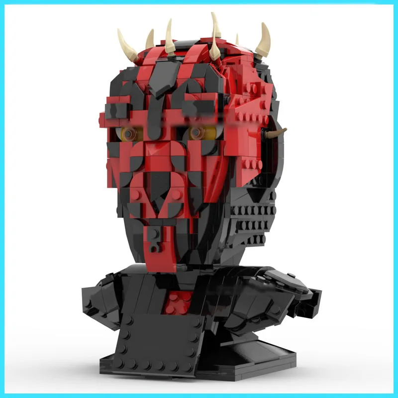 592PCS MOC Star Battle Maul Helmet Model Building Blocks Bricks DIY Creative Assembly Education Toy Kids Adult Birthday Gift