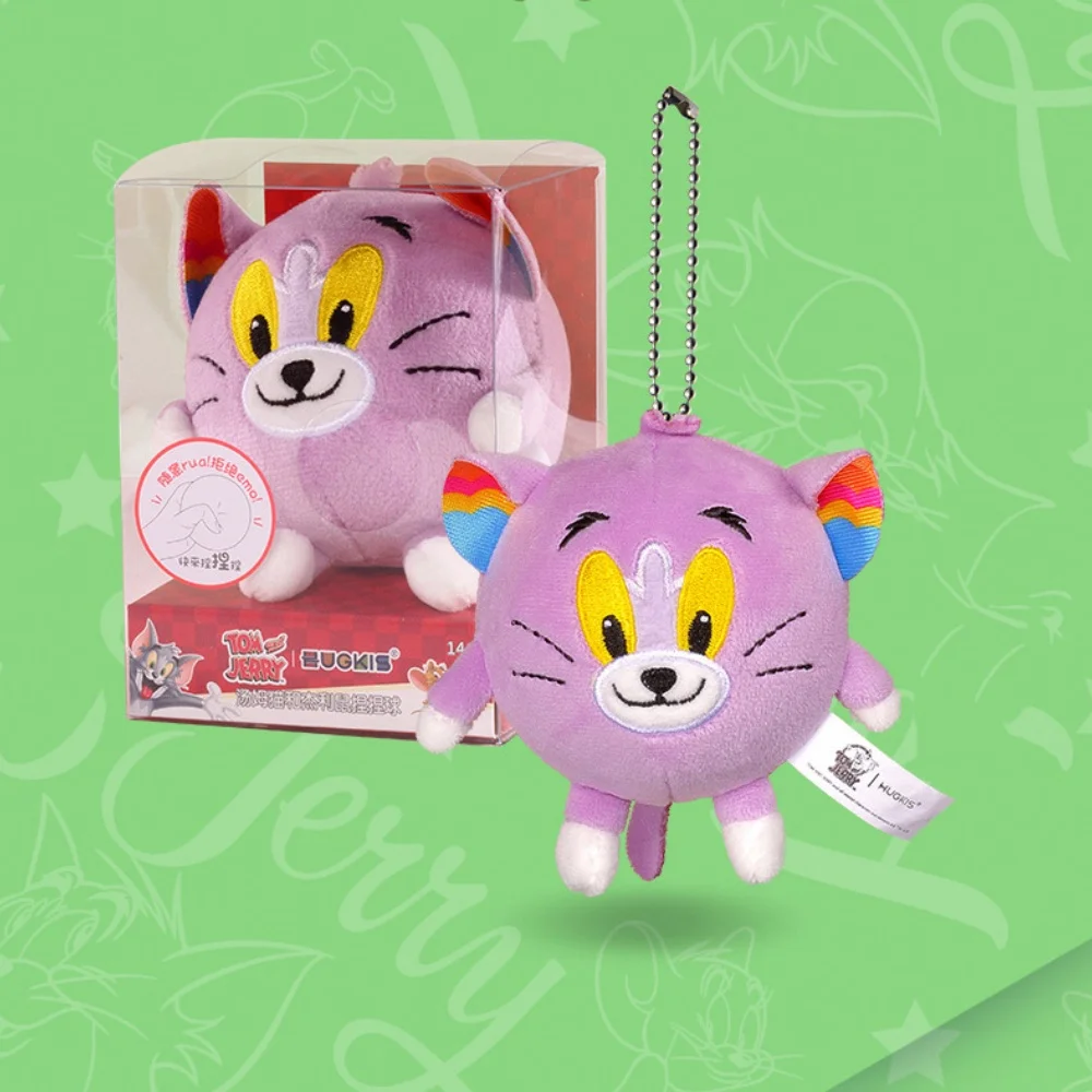 

Genuine Tom And Jerry Spherical Plush Doll Kawaii Cartoon Squeeze Ball Plushies Work Stress-Relieving Dolls Girls Christmas Gift