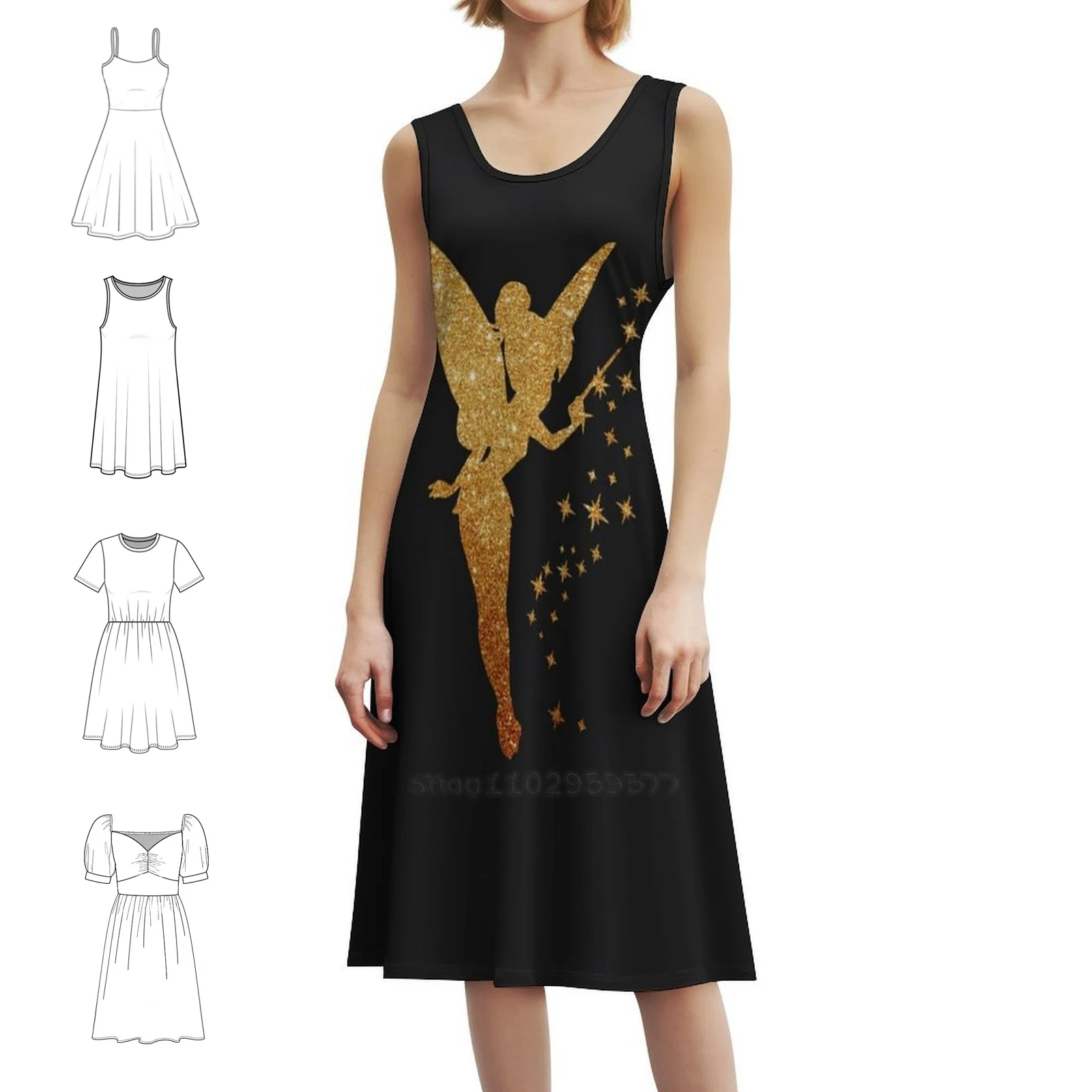 

Gold ( Photo Of Glitter-Not Reflective ) Sweetheart Neckline Dress Elegant Summer Party Dress For Women Gold Women's Dress