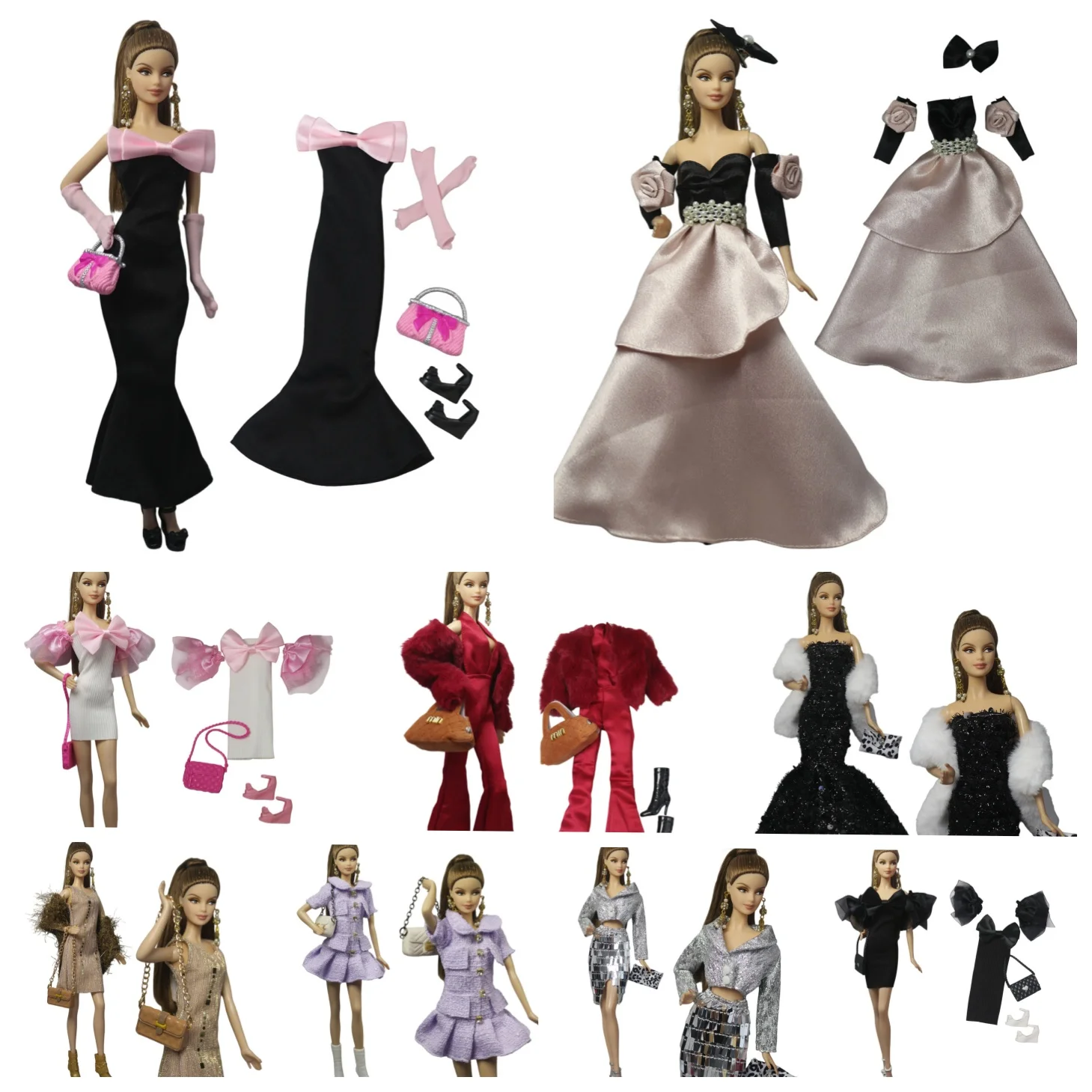 Ropa de muñeca hecha a mano, abrigo de piel para muñeca de 11,5 pulgadas y 30 cm, ropa para muñeca bjd, muchos estilos, regalos para accesorios de muñeca