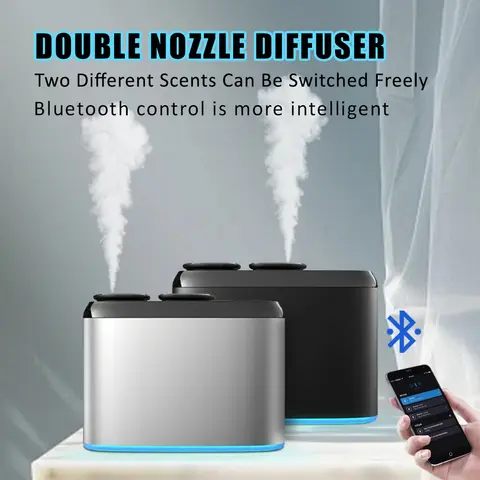 Electric Smell For Home Dual Nozzle Aroma Diffuser Electric Smell Distributor Bluetooth Control Essential Oil Diffuser No Water