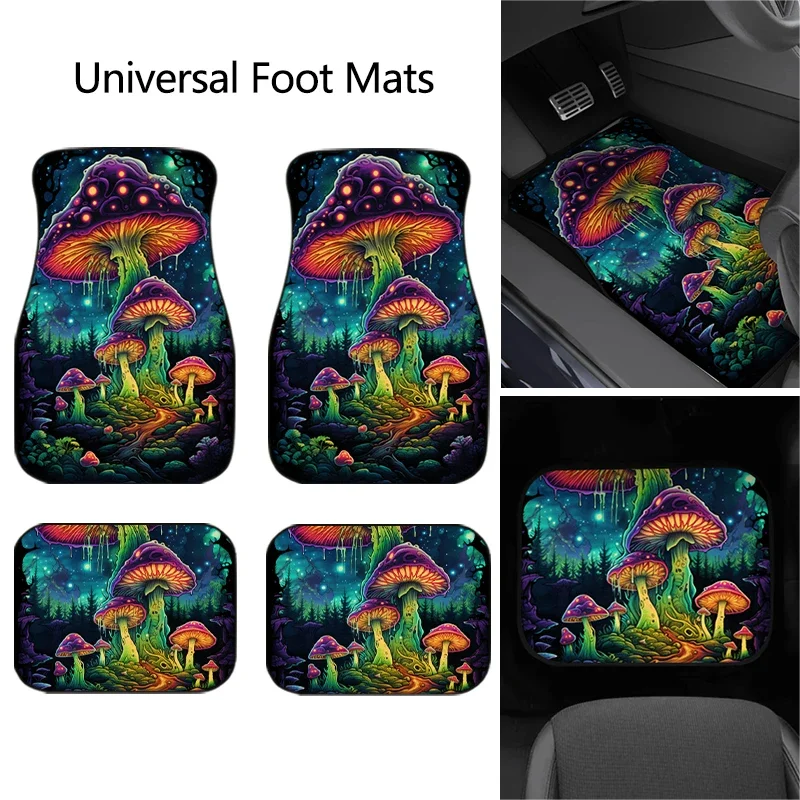 1Pc Mysterious Dream Mushroom print Car Floor Mats Anti-dirty  Comfort Easy to clean Protector fits Most Cars SUVs and Trucks