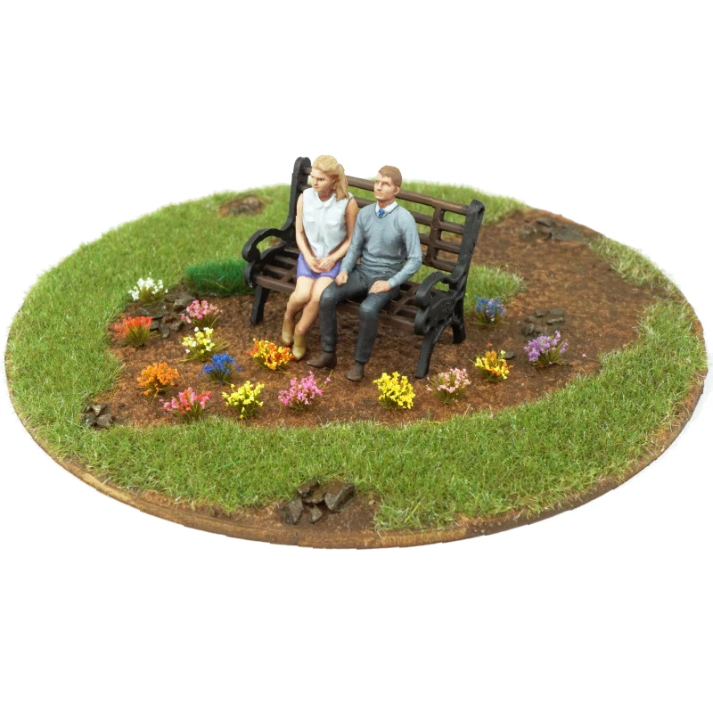 C 104pcs/box new Static Grass Tuft Model Grass Tufts Terrain Model Kit Static Scenery Model Miniature Shrubs Bushes