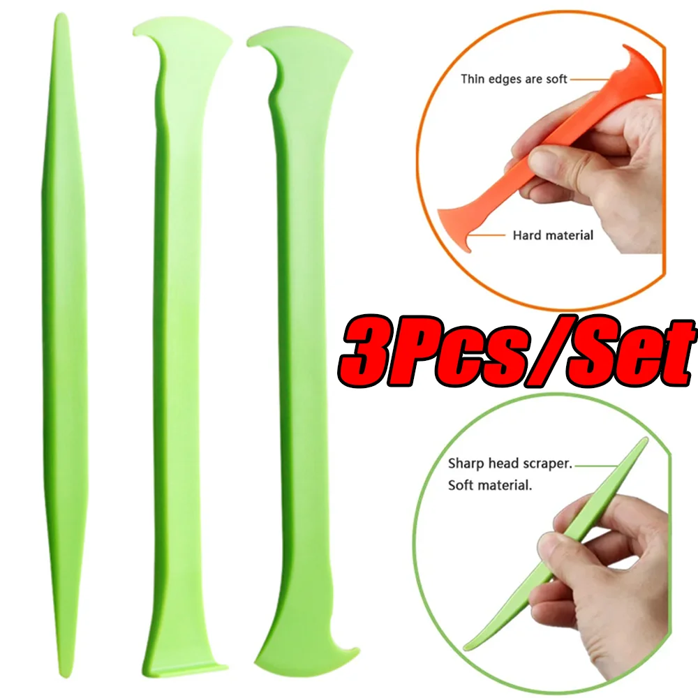 3Pcs/set New Vinyl Car Wrap Tool Protable Cars Micro Stick Squeegee Window Tinting Kit Corner Scraper Curves Slot Tucking Tools