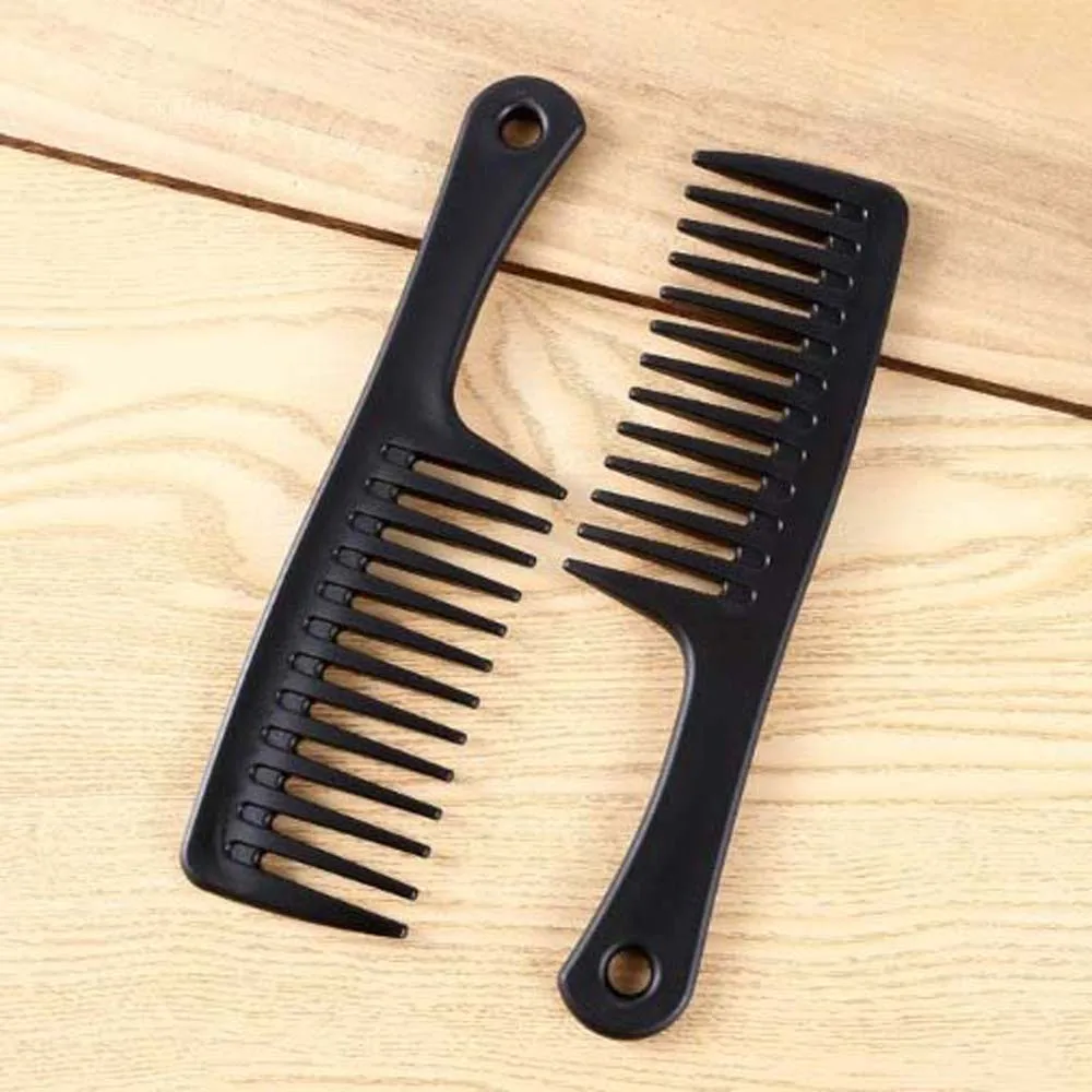 Portable Hair Styling Tool Wide Tooth Comb Hair Accessories Heat Resistant Wide Curly Hair Brush Plastics Salon Dyeing Unisex