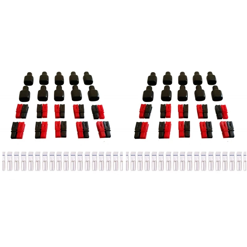 20 Pair 30A 600V Power Connectors Accessories With Insulation Cover For Anderson Powerpole Interlocking Plug Terminals