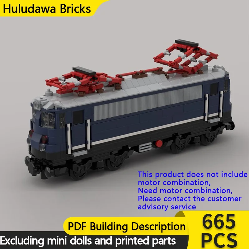 

City Car Model MOC Building Bricks Series 110³ Electric Locomotive Modular Technology Gifts Holiday Assemble Children Toys Suit
