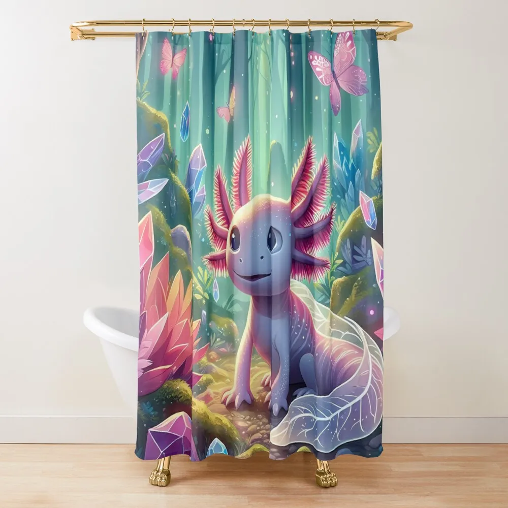

Axolotl Art #59 Axolotl Lovers Shower Curtain For Bathroom Bathtub Waterproof Shower Shower For Bathrooms Curtain