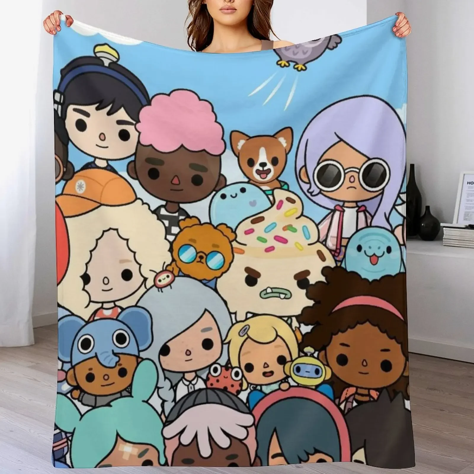 

Toca Boca Throw Blanket Bed Fashionable For Baby Sofa Quilt For Sofa Thin Blankets
