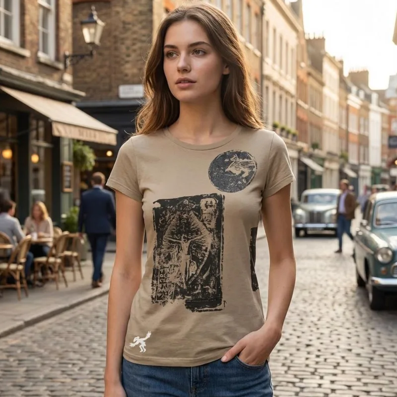 HKSH Summer New Men Tide Dark Vintage V-neck Printed Short-sleeve T-shirt Waste Land Washed Distressed Chic Ins Vibe Top HK21654