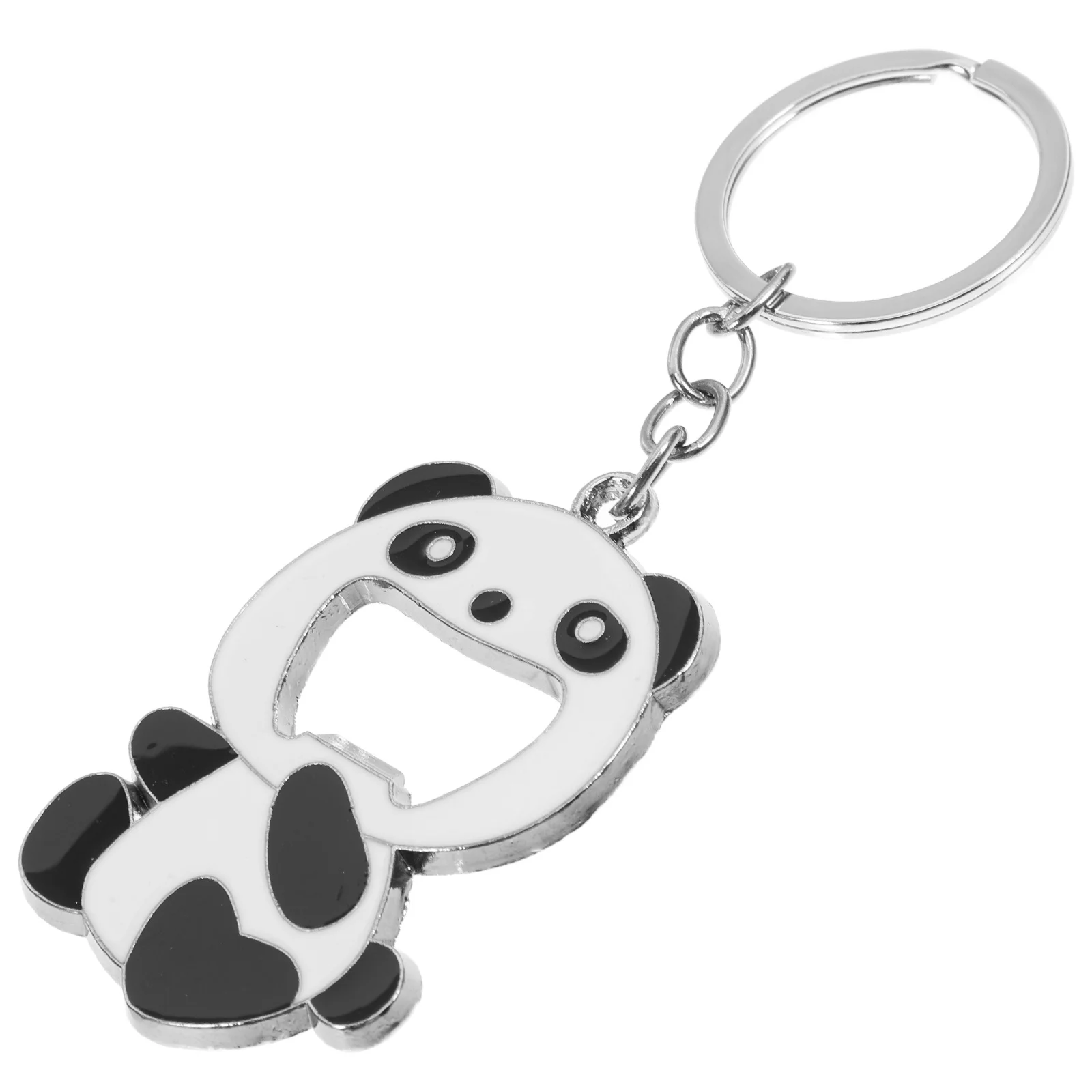 الباندا مفتاح سلسلة المحمولة فتاحة الزجاجات البيرة لطيف الجدة حلقة رئيسية هدية لأصدقاء الأسرة الرجال النساء المفاتيح لطيف #3