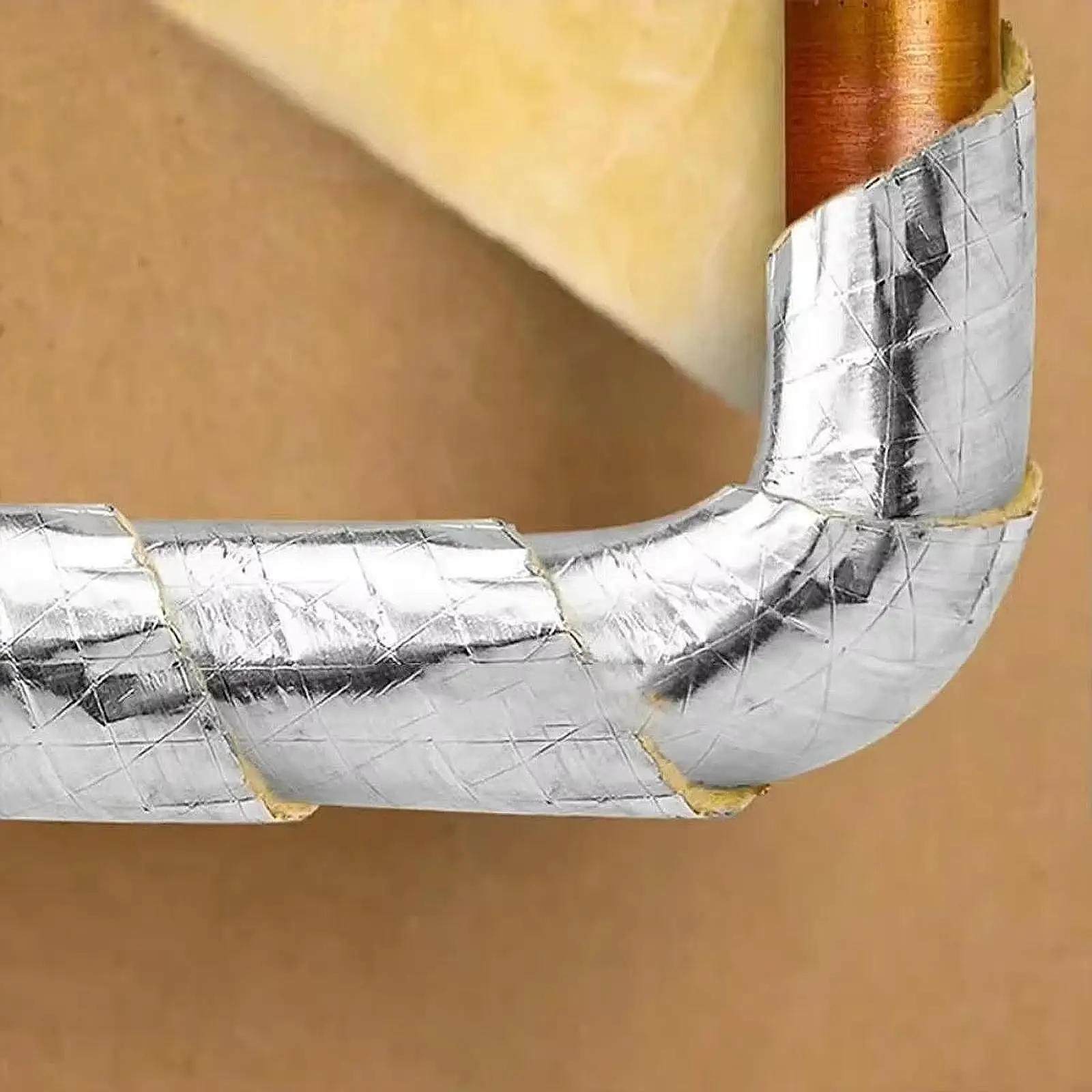 

Glass Wool Heavy Duty Pipe Insulation Tape 33ft for Outdoor AC Water Line Winter Protection