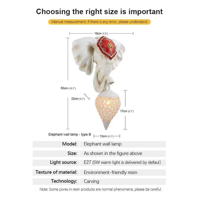 Imagem -06 - Sofity Modern Elefante Lâmpadas de Parede Led Interior Criativo Europeu Resina Sconce Luz para Casa Sala Hall Decor
