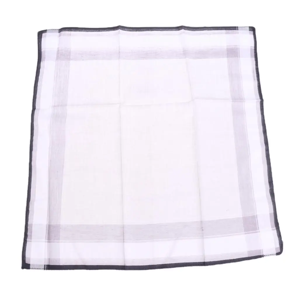 

12x Cotton Mens Handkerchief Classic Square Decorative Suits Pocket Hanky