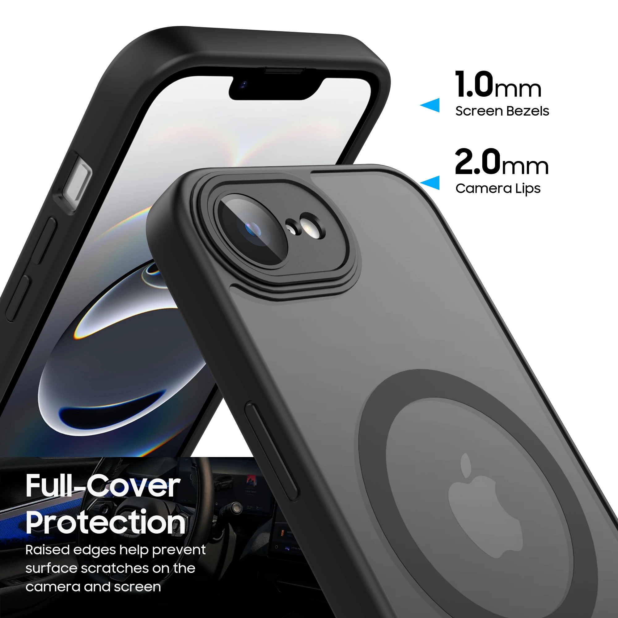 Luxury Matte Magnetic Translucent Case For iPhone 16e Shockproof Protective Cover For Magsafe iPhone 16e Wireless Charge Cover - náhled 3