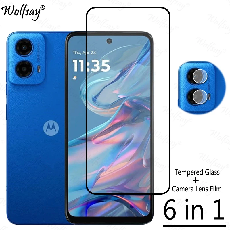 Full Cover Tempered Glass For Motorola Moto G45 5G Screen Protector For Moto G45 5G Camera Glass For Moto G45 5G Glass 6.5 inch