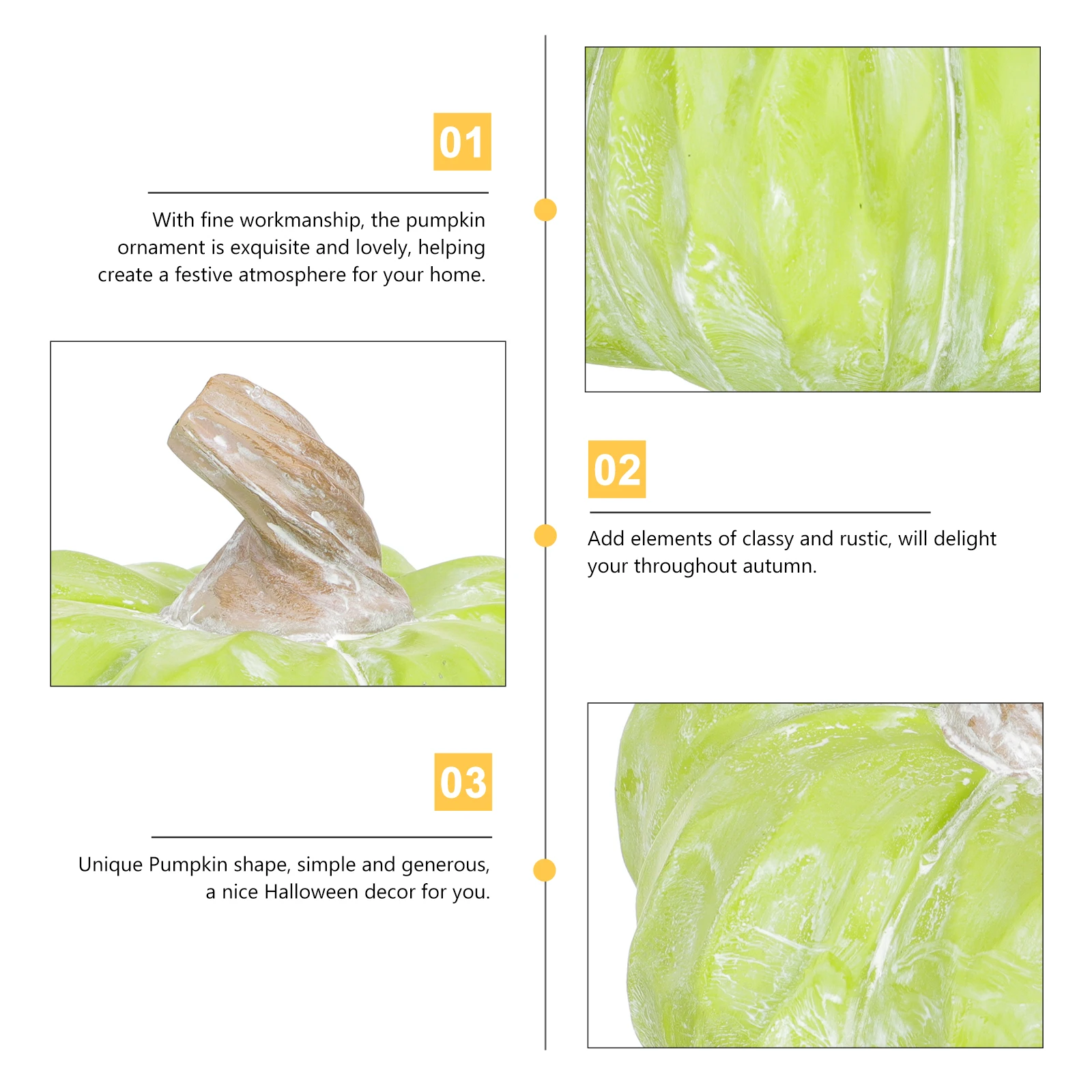 

Decorative Artificial Pumpkin Ornament Ornament Ceramic Halloween Home Garden Table Thanksgiving Fall Harvest Display