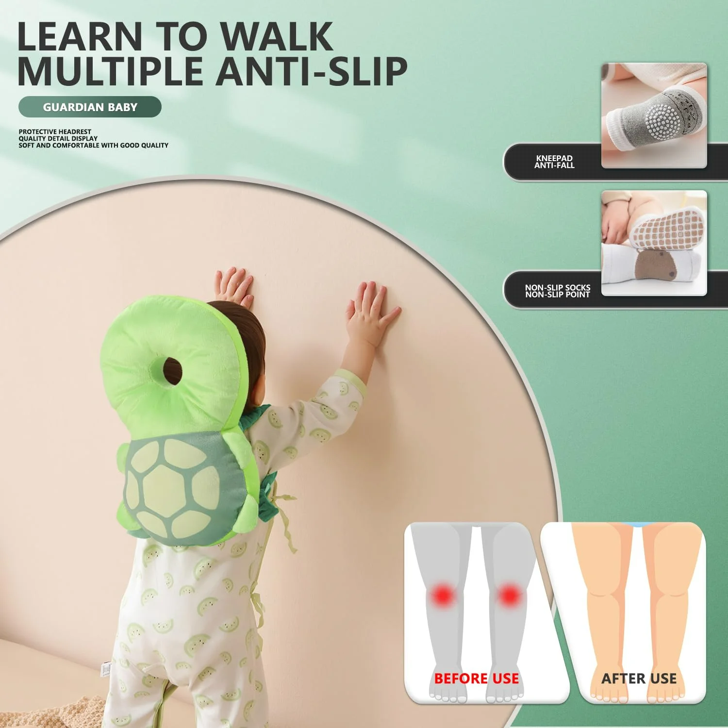 아기 안전 베개 유아 머리 보호대 안전 패드 만화 동물 낙상 방지 베개 보호 헤드기어 아기 크리스마스 선물