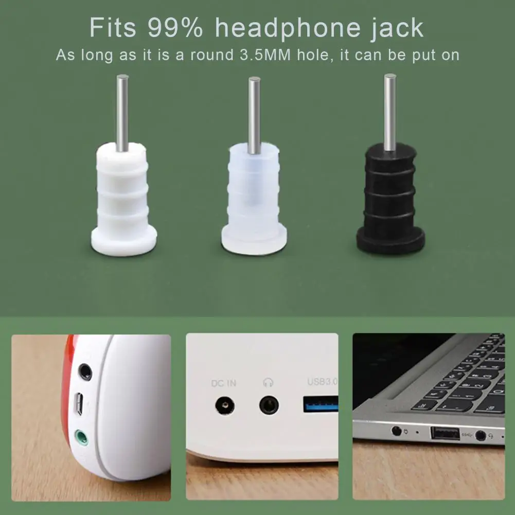 5 Pcs 3.5mm Dust Plug Mini Universal Silicone Multipurpose Jack Dust Pin Interface Anti Mobile Phone Retrieve For Smart Phones
