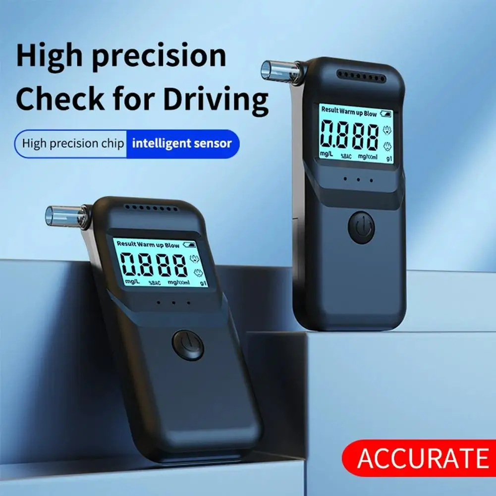 Digital LCD Breathalyzer with High Accuracy – Personal Alcohol Tester for Home Use, Drunk Driving Analyzer