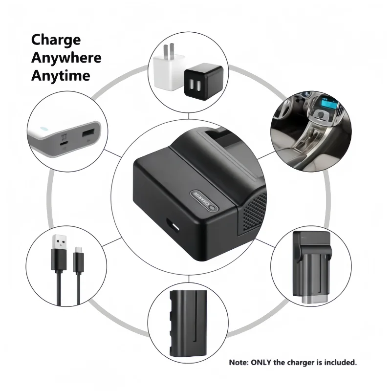 Ładowarka Xiber NP-FM500H NP FM500H do akumulatorów SONY R1 Alpha SLT A57A58A65A77 A200 A300 A350 A99 A550 A560 A580 A700 A850 A900 II