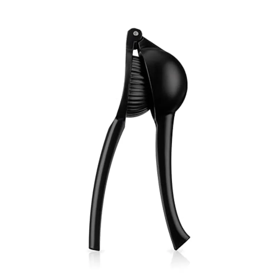 

Black Citrus Press, Citrus Juicer, Lemon Squeezer for Cocktails, Bar Accessories, Matte Black Lime Juicer, Metal, Set of 1