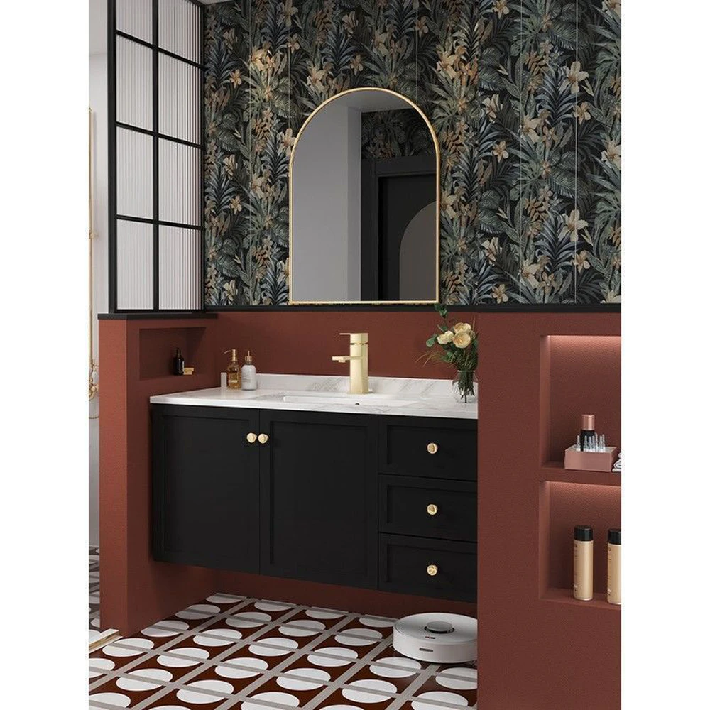 Hotel Bathroom Cabinet Vanity Wood Made Customized with Smart Mirror 42 Inch Wooden Modern waterproof Cabinet