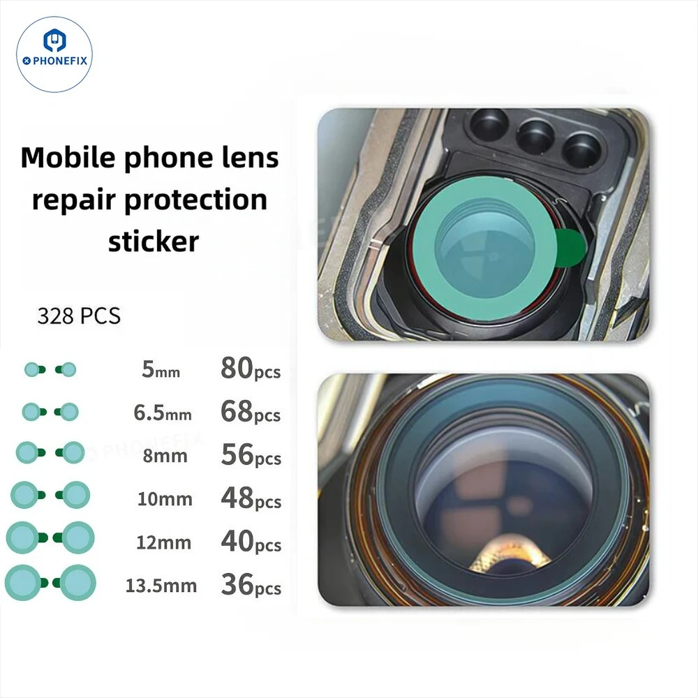 YCS Mobile Phone Camera Lens IR Face Repair Dust Preventing Non-residue No Adhesive Protection Sticker Non-damaging Blue Light