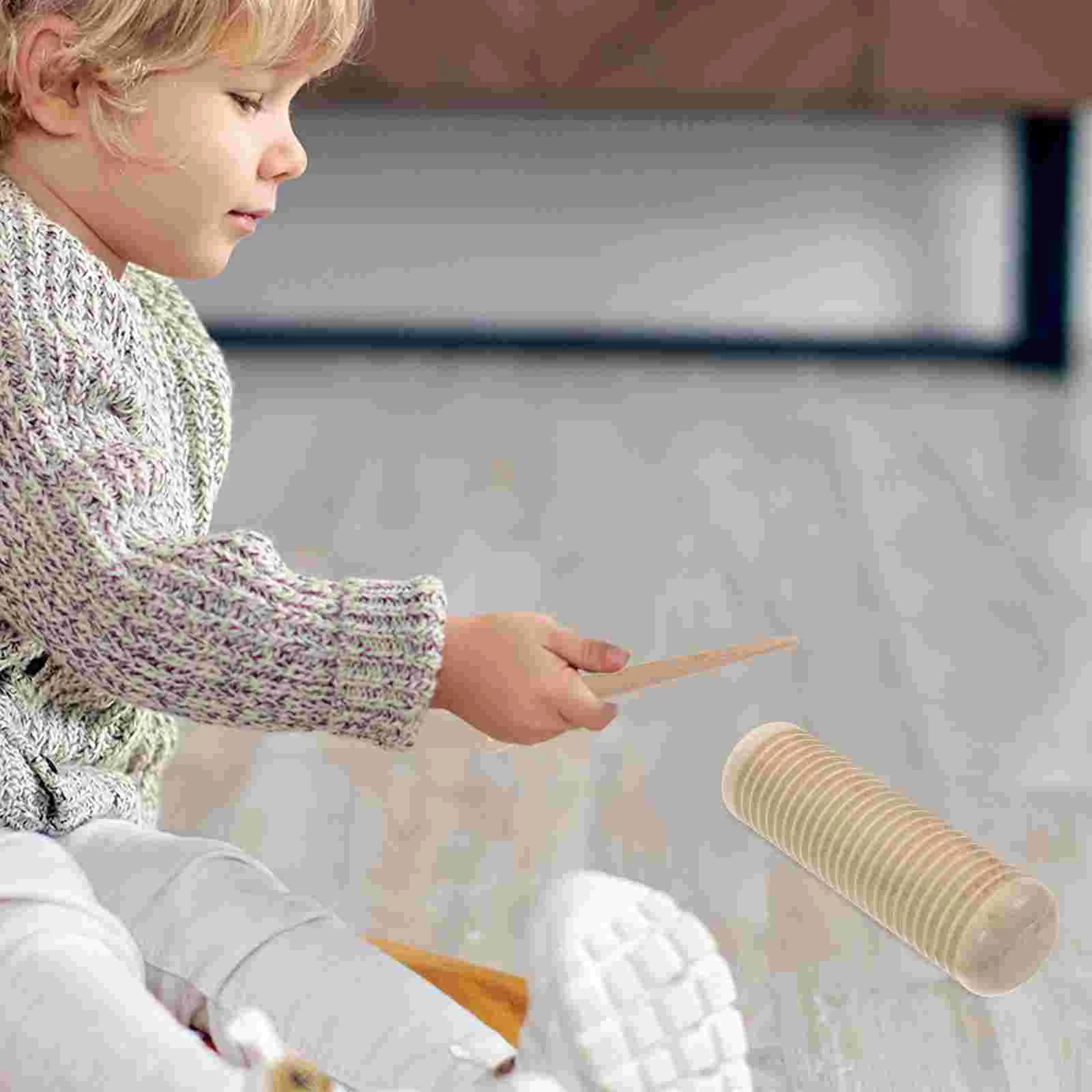 Musical Instrument Sandbox Toddler Children’s Toys Guiro with Scraper Wooden Education Kids Percussion Plaything