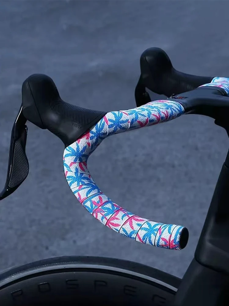 AliExpress NONE NPY Road Bike Handlebar Tape Eva Pu Bicycle Handlebar Sakura Bar Tape Anti-Slip Shock Absorption Speed Cycling Bar Wrap End Plug