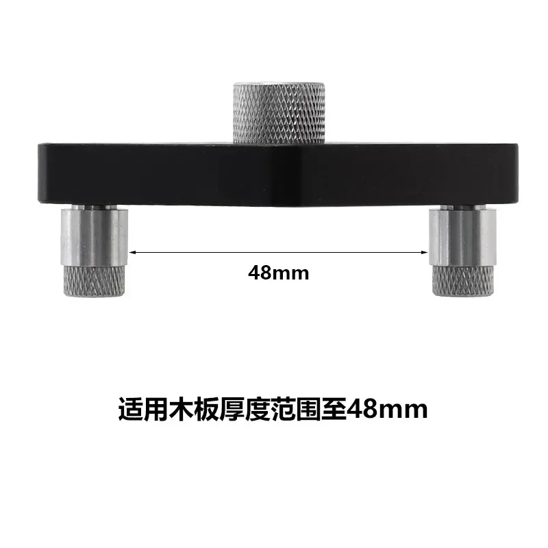 Woodworking straight hole drilling locator, aluminum alloy round wood tenon drilling machine, round wood pin assembly board DIY