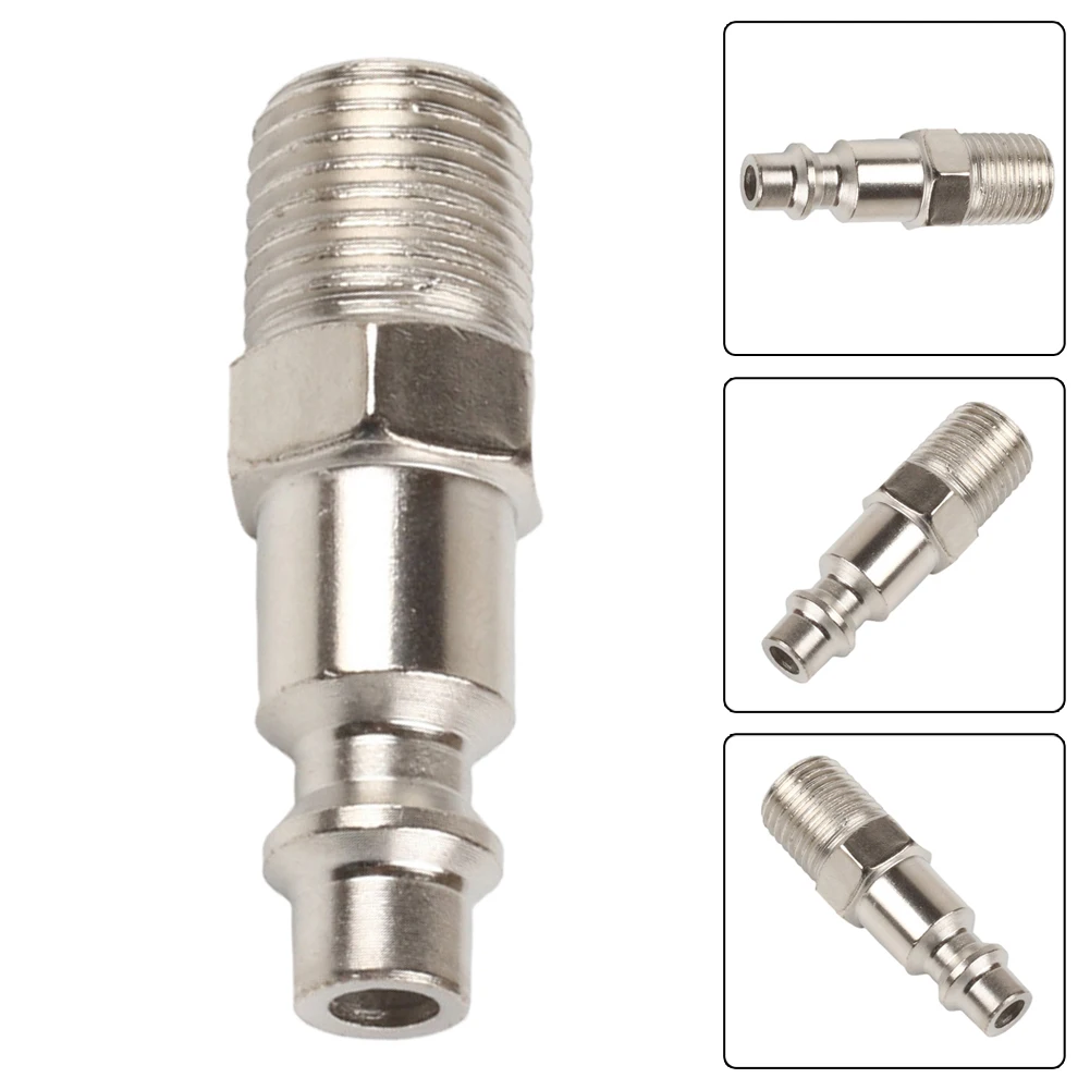 Adaptadores rápidos NPT 1/4 Rosca macho Accesorios para mangueras de aire Alta tasa de flujo y material resistente al desgaste para uso industrial