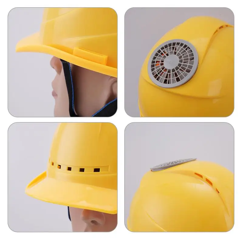 Ventilador chapéu usb capacete com ventilador embutido ajustável ventilado bonés equipamentos de proteção de cabeça para mulheres homens e trabalhadores ao ar livre