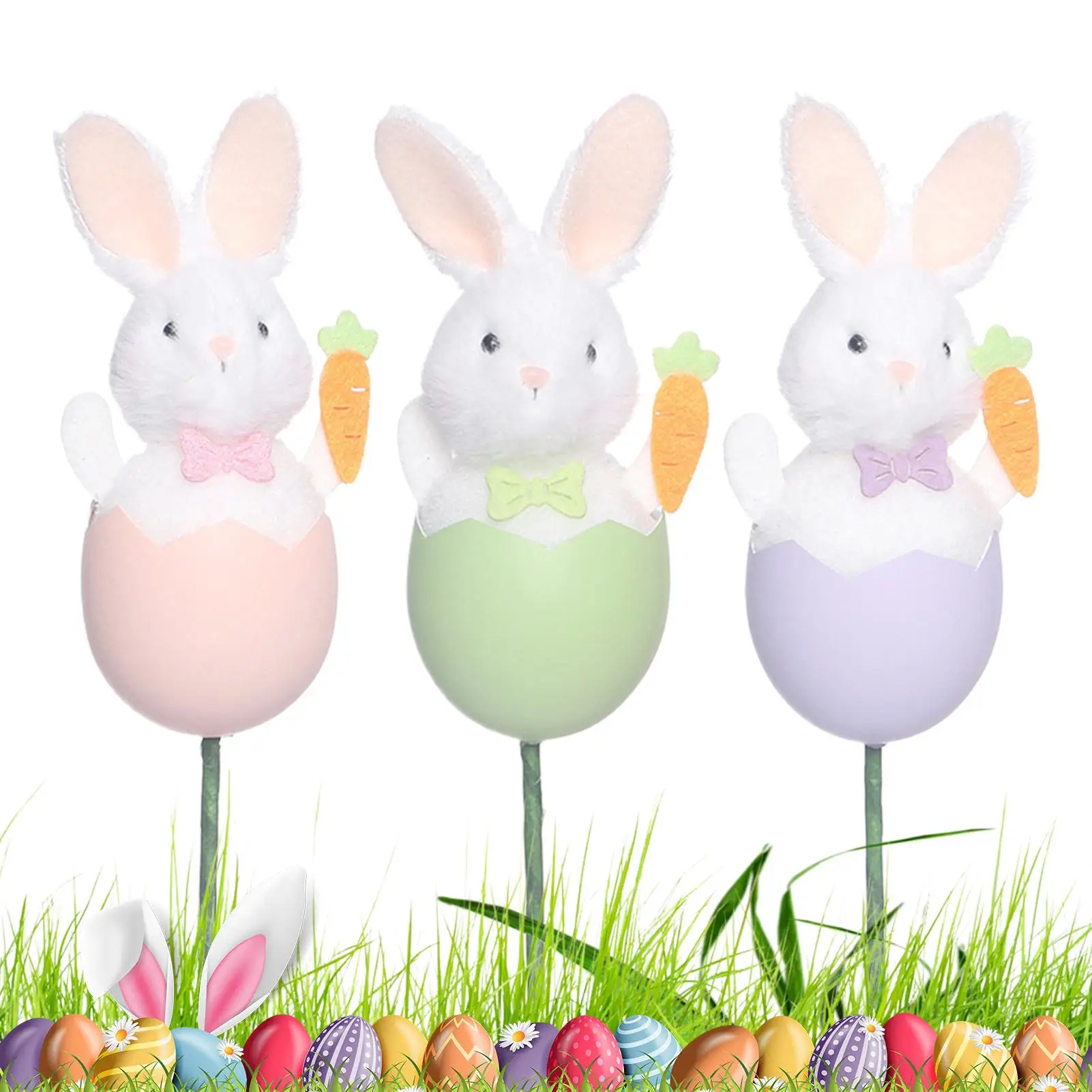 

Пасхальные украшения, 3 шт., сезонные декорации, весенний венок, декоративные элементы для дома, офиса, гостиной, спальни