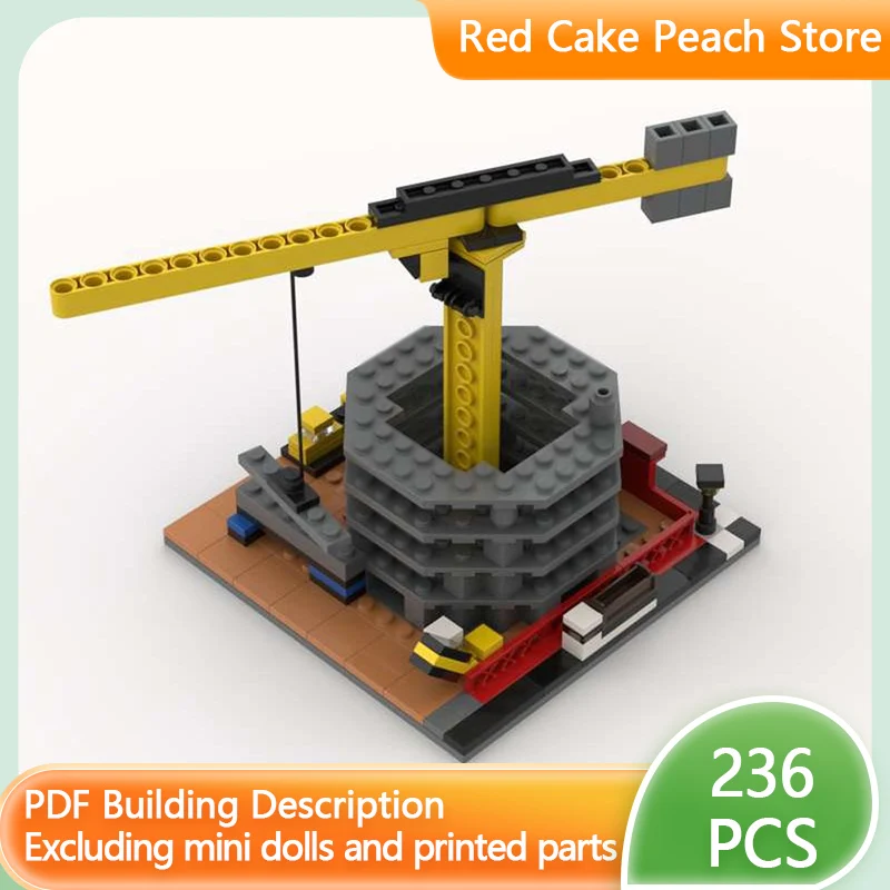 

City Street View Model MOC Building Bricks Construction Site Modular Technology Children Holiday Gifts Assemble Toys Suit