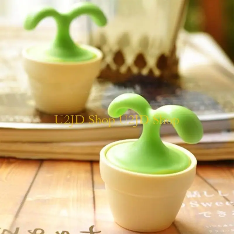 U2JD Handheld Body Manual Massager Mini Potted Plant Shaped Roller Ball Bead Rel