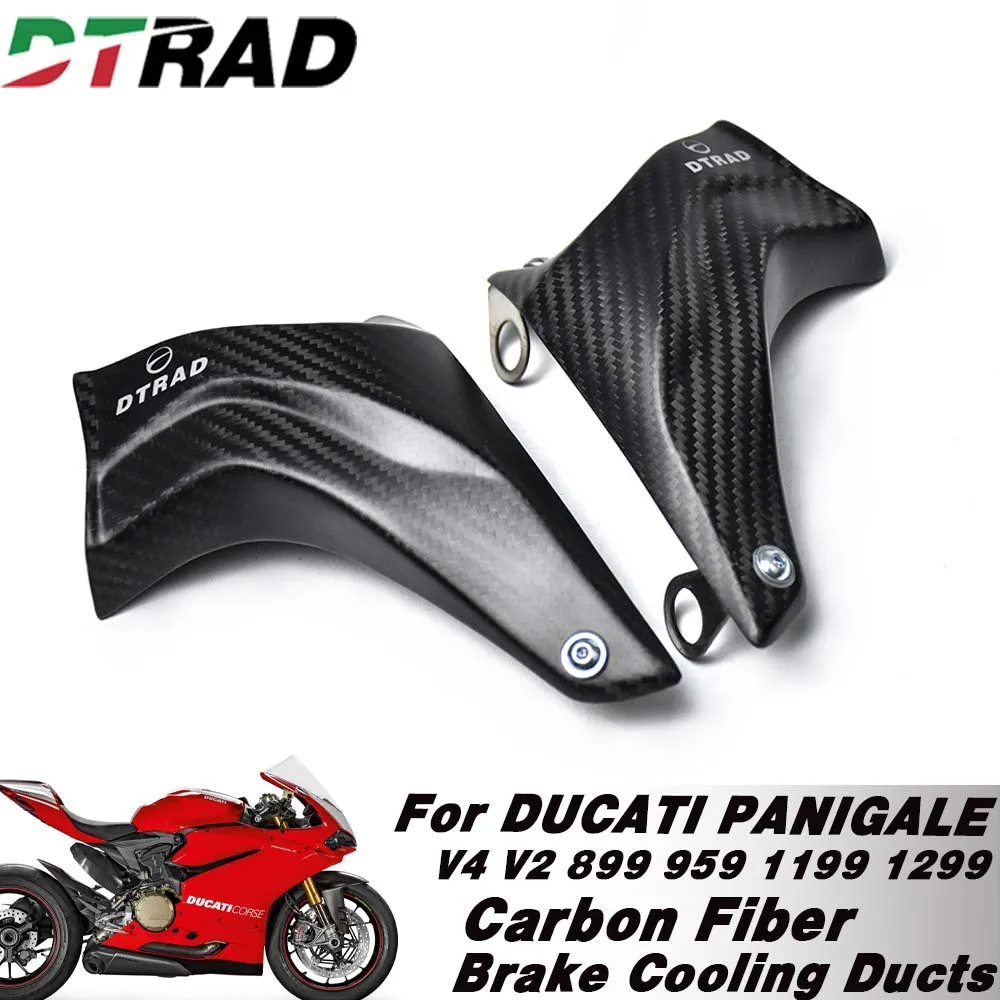 

For DUCATI Panigale V4 V2 2025 2026 899 959 1199 1299 Caliper Airduct Cover Carbon Fiber Brake Ducts Cooling System Accessories