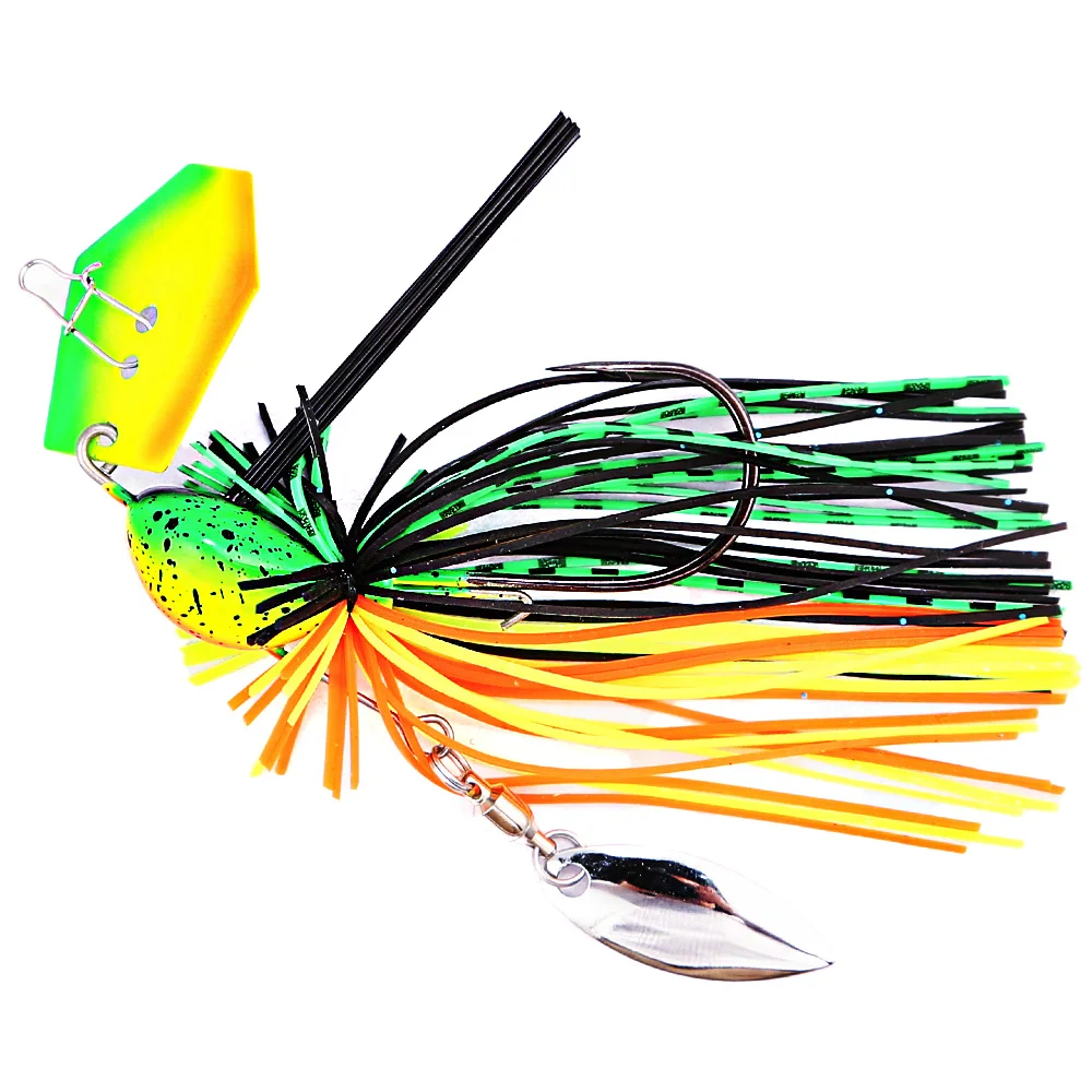B&U Chatterbait 10,5 g 14 g Jig-Nadel mit Klingen, Spinner, Stinger-Haken, Vibrationsdraht, Power-Köder, Hecht, Bass, Jig, Angelköder
