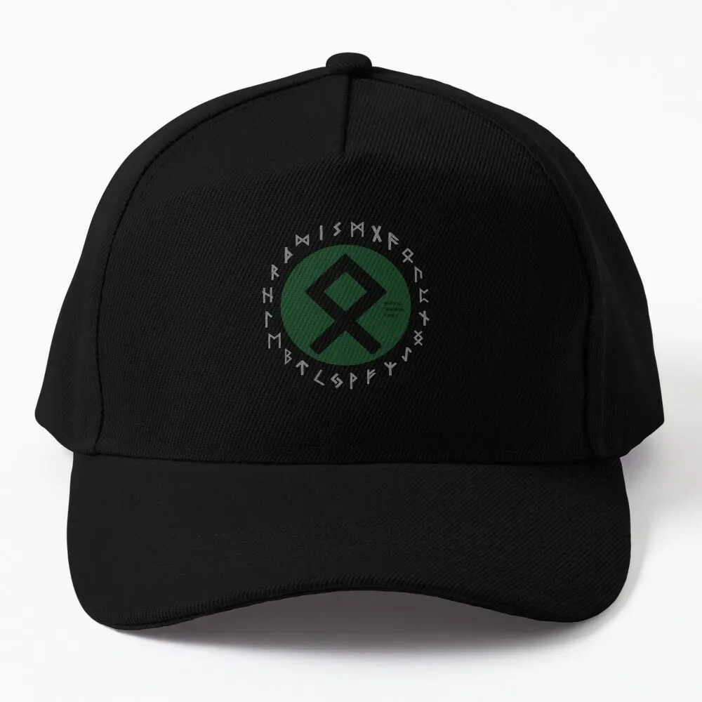 Green Othala Futhark Rune Symbol Baseball Cap Uv Protection Solar Hat boonie hats Hat Women Men'S