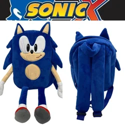 New Sonic Plush Toys the Hedgehog Cartoon Plush Doll Backpack  Cartoon Toy for Boys Children's Birthday Gift