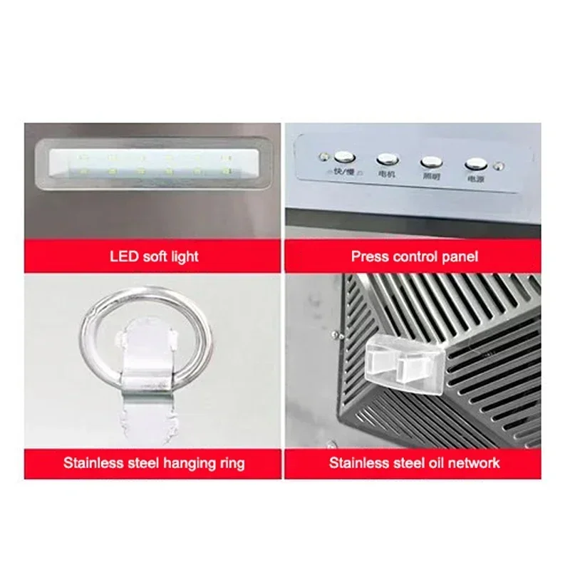 Range hood purifier integrated portable 220v small restaurant barbecue environmentally friendly range hood low exhaust emission