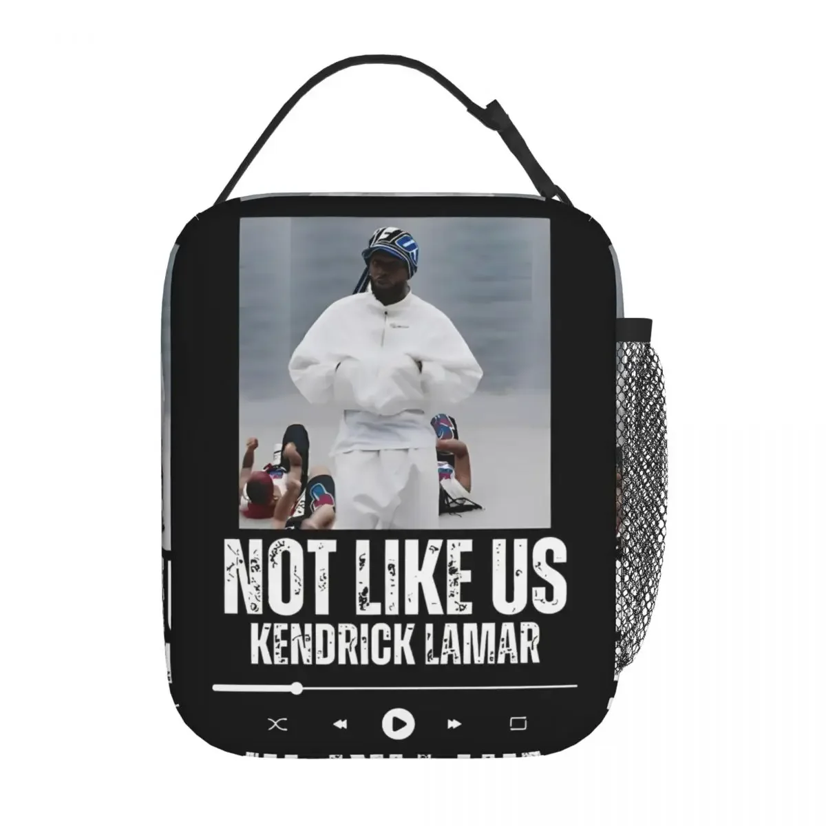 Kendrick Lamar Not Like Us Hip Hop Thermal Insulated Lunch Bags for Picnic Portable Food Bag Container Cooler Thermal Food Box