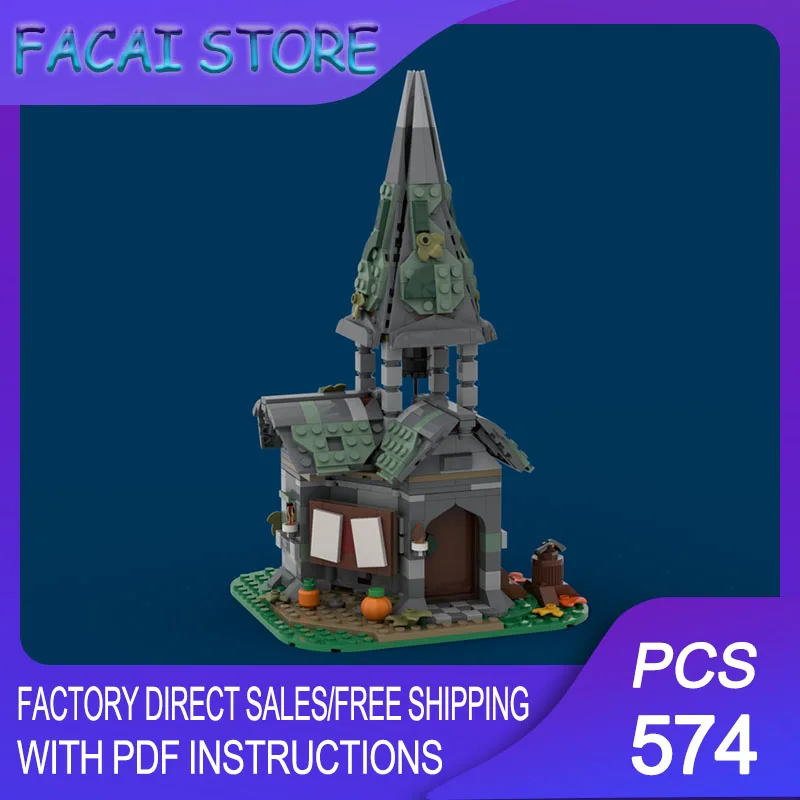 

Модель средневекового замка MOC, строительные блоки, модель колокольни старого города, технологические блоки, рождественский конструктор DIY, подарки для строительных любителей