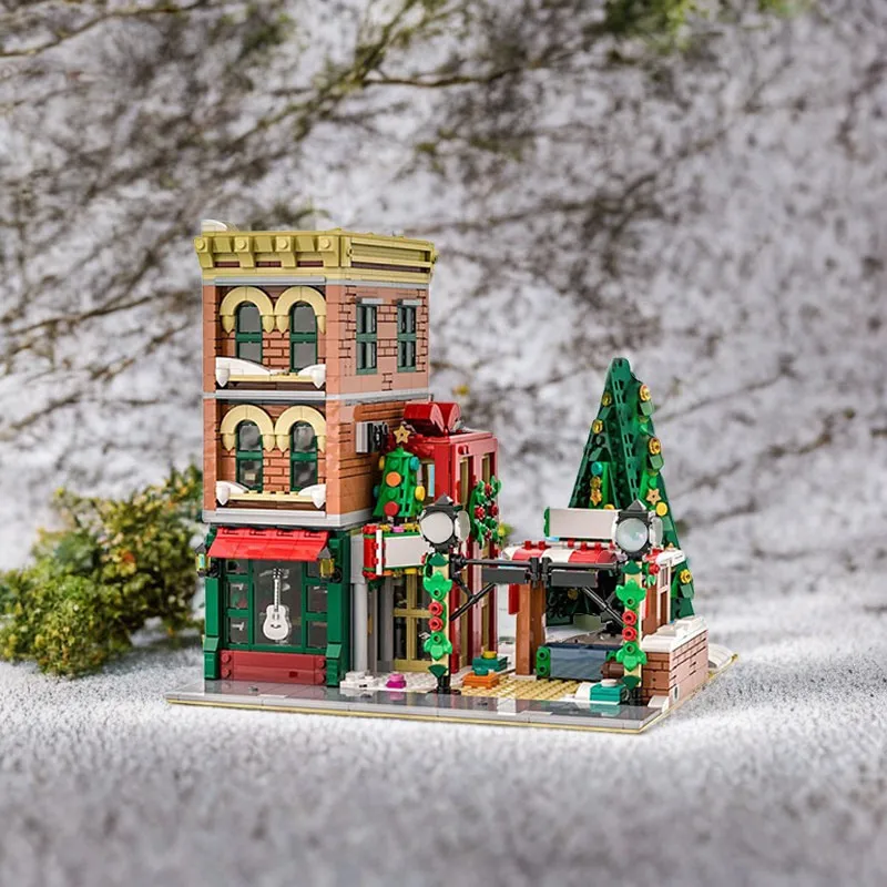 1658PCS MOC 10308 Winter Modular Buildings Cozy, Festive & Interconnectable DIY Model Building Blocks Birthday Toys Gift