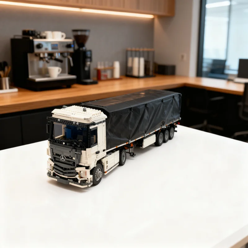 

2882 детали: Техническая модель прицепа MOC для Mercedes-Benz, конструктор для опытных строителей, креативный подарок, DIY-набор для декора, для взрослых