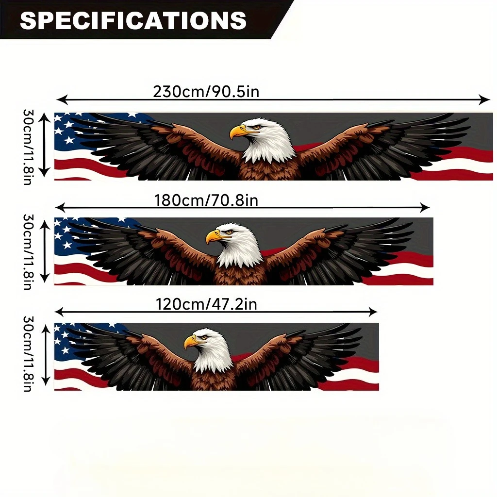 Eagle Spreading Wings Print Table Runner, Rectangular & Durable, Suitable for Kitchen, Dining Room & Family Gatherings