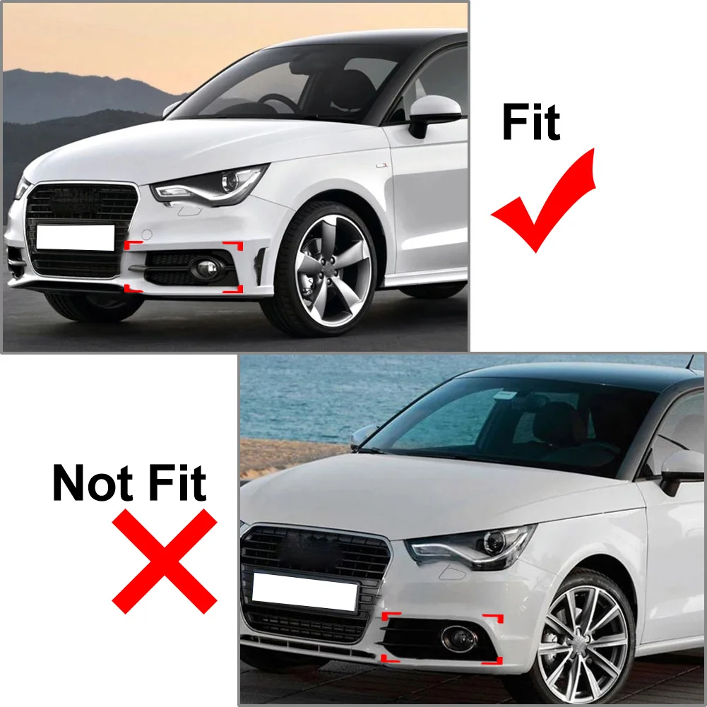 2x Car Front Bumper Grille Honeycomb Mesh Fog Light Grille Cover Decoration For Audi A1 8X S-Line S1 2010 2011 2012 2013 2014