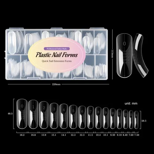 MOWOT New Square Dual Nail Form Extension False Nail Tips Quick Building Gel Molds Full Cover Large Size Acrylic Nail Top Forms - Image 9