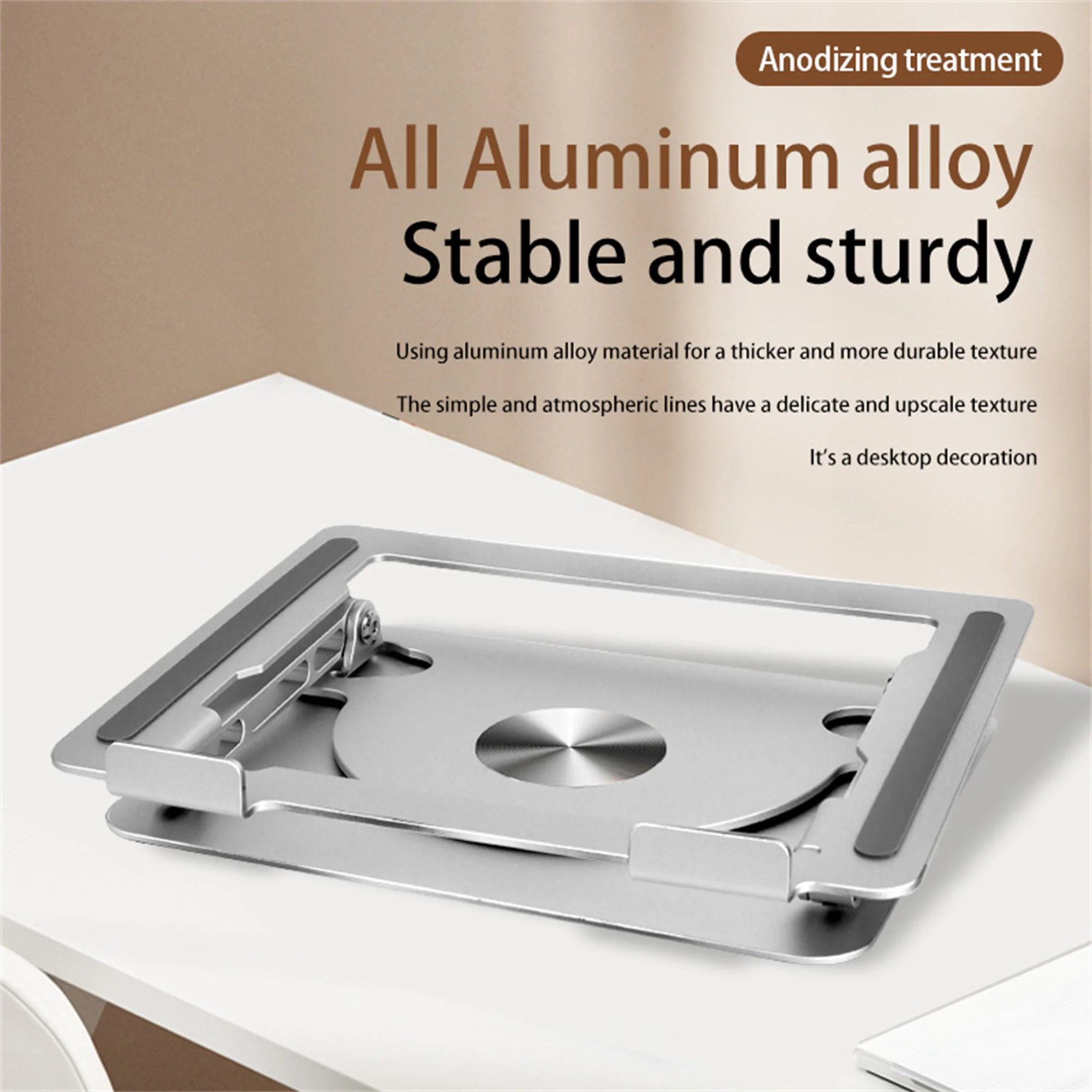 360° Rotatable Laptop Tablet Holder Aluminum Alloy Desktop Stand Hollow Out Heat Dissipation For Macbook 10-16 inch Laptop Mount